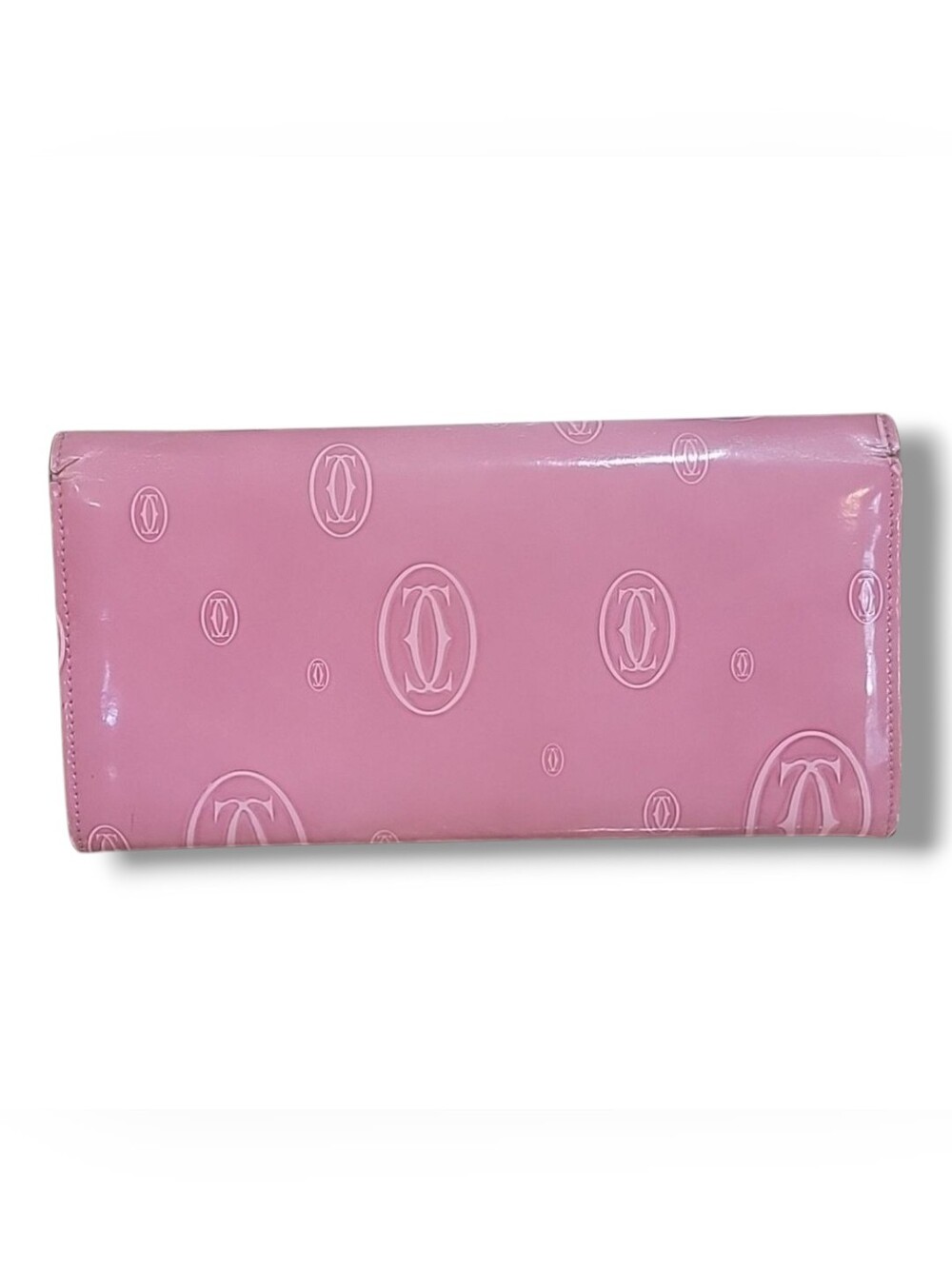 Cartier Pink Patent Leather Happy Birthday Continental Wallet Authentic - Picture 5 of 13